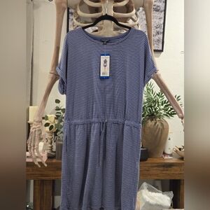 Hilary Radley Blue Striped Dress